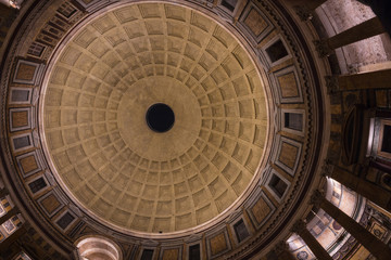 Dome of the ancient Pantheon at night