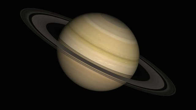 Planet Saturn animation