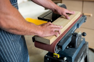 Carpenter working on his craft 