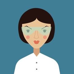 Laboratory researcher. Modern vector cartoon character. 