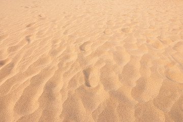 Fototapeta na wymiar closeup sand texture pattern background of a beach in the summer