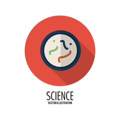 Biology design. Science icon. Flat illustration, editable vector