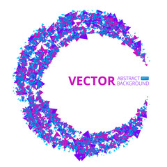 Abstract triangle round frame