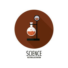 Biology design. Science icon. Flat illustration, editable vector