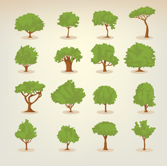 Collection of flat trees