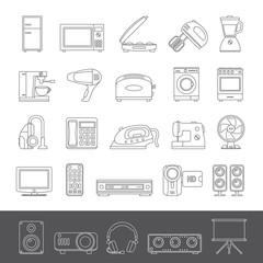 Line Icons - Home Appliance