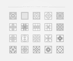 Set of minimal geometric shapes.