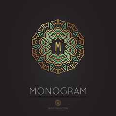 modern monogram, logo vector template. 