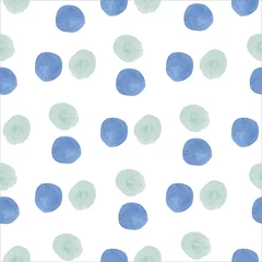 Sierkussen Aquarel textuur. Naadloze patroon. Aquarel vlekken op witte achtergrond. © Anna Isaeva