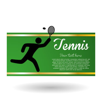 Tennis design. Sport icon. Isolated illustration, editable vector