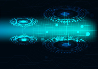 dark blue polygon technology background