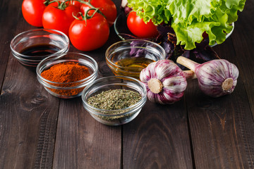 Cooking ingredients background