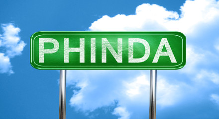 Phanda vintage green road sign with highlights