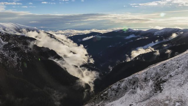 Mountains at sunset