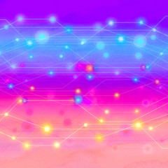 Watercolor shimmering fantastic background