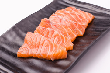 Salmon raw sashimi