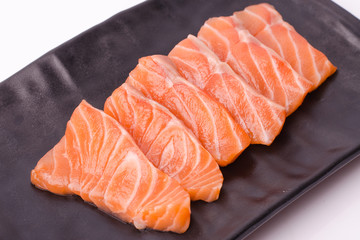 Salmon raw sashimi
