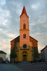 Fototapeta na wymiar Mseno town with church