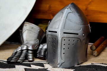 Knight's helmet medieval battle tournament history