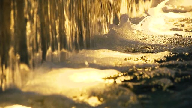 Fountain. Slow motion.