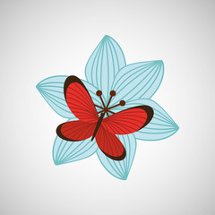 butterfly and flower design 