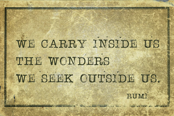 wonders inside Rumi