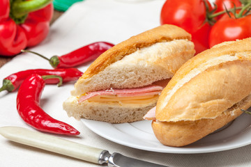 Italian panini sandwich.