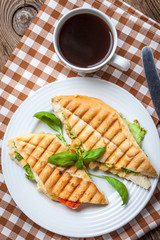 Fried toast sandwich.