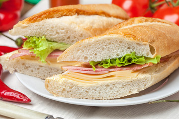 Italian panini sandwich.