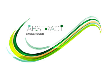 Rainbow color lines on white. Identity wave element