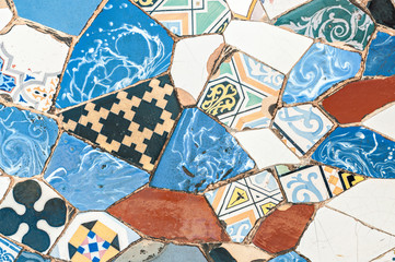 Antoni Gaudi typical mosaic