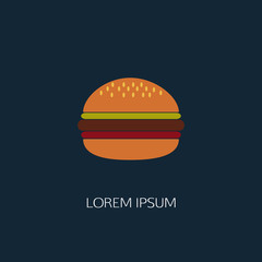 Vector icon of burger.