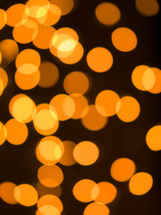 close-up of blur yellow lights.