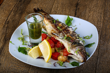 Grilled seabass