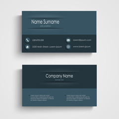 Business card with blue design template