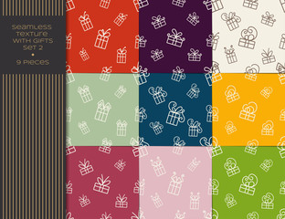 Fototapeta premium Seamless Texture With Gifts Two