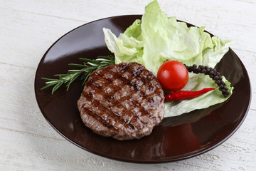 Grilled burger cutlet