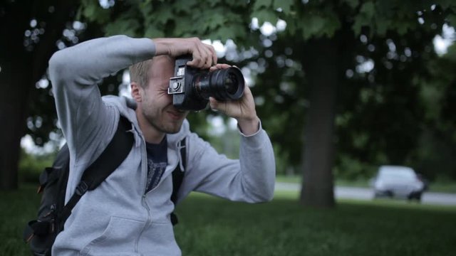 Aspiring Photographer Learns To Shoot At A Professional SLR Camera