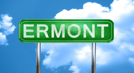 Obraz premium ermont vintage green road sign with highlights