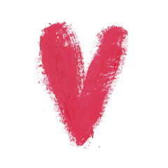 Romantic hand drawn typography poster with Heart. Brush stroke texture.