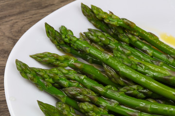 Boiled asparagus