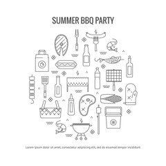 Summer barbecue and grill flyer concept - 110795776
