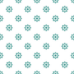 Abstract geometrical flower seamless pattern
