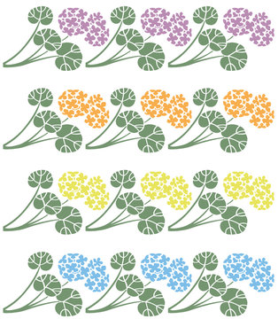 frisos flores modernistas colores