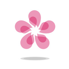 pink flower petals icon transparent vector