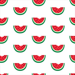 bitten watermelon pattern seamless vector - 110796934