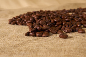 scattered coffee bean