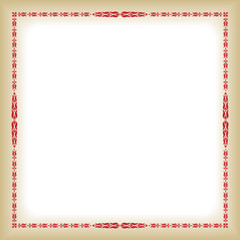 Square decorative frame on background. 
