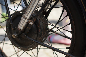 Obraz premium Part of the old motorcycle