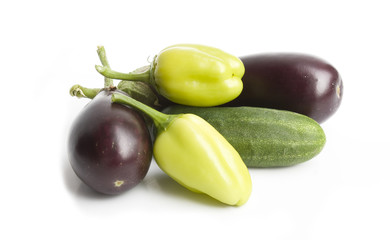 Vegetables on a white background